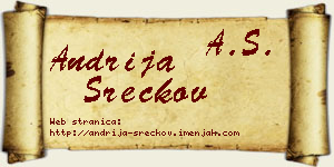 Andrija Srećkov vizit kartica